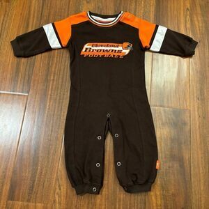 Cleveland Browns NFL Football brown orange onesie jumpsuit